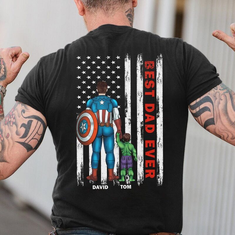 Wit heren T-shirt 'Beste Papa Ooit'. Perfect gepersonaliseerd cadeau voor Vaderdag of verjaardag voor papa.