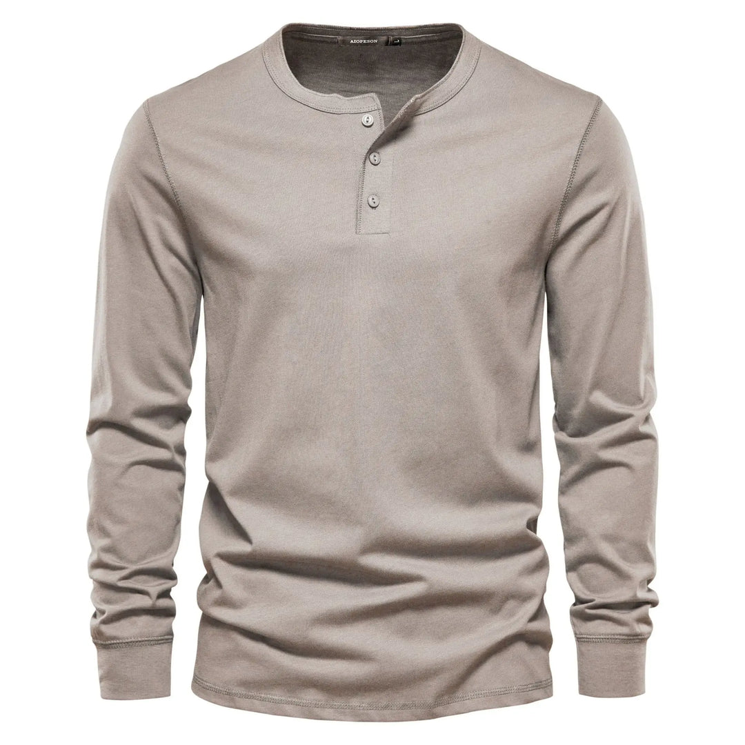 Heren T-shirt lange mouwen. Comfortabel Hoymans basic shirt, ideaal voor lente & zomer.
