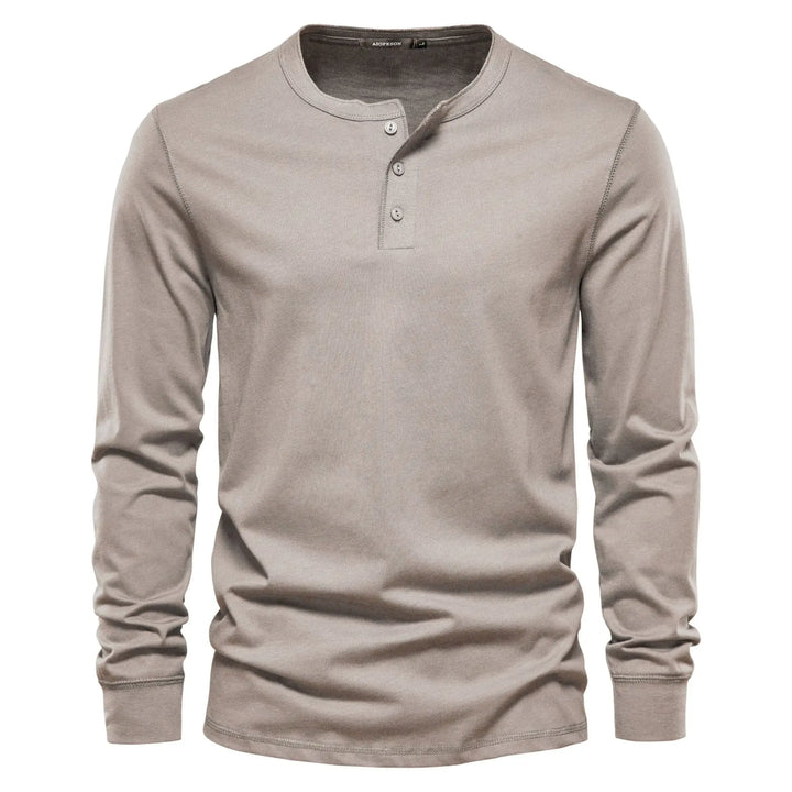 Heren T-shirt lange mouwen. Comfortabel Hoymans basic shirt, ideaal voor lente & zomer.