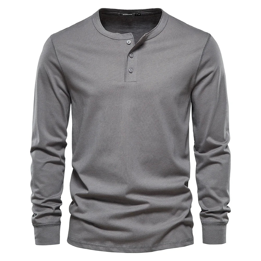 Comfortabel heren T-shirt met lange mouwen van Hoymans. Perfecte basic voor elk seizoen.