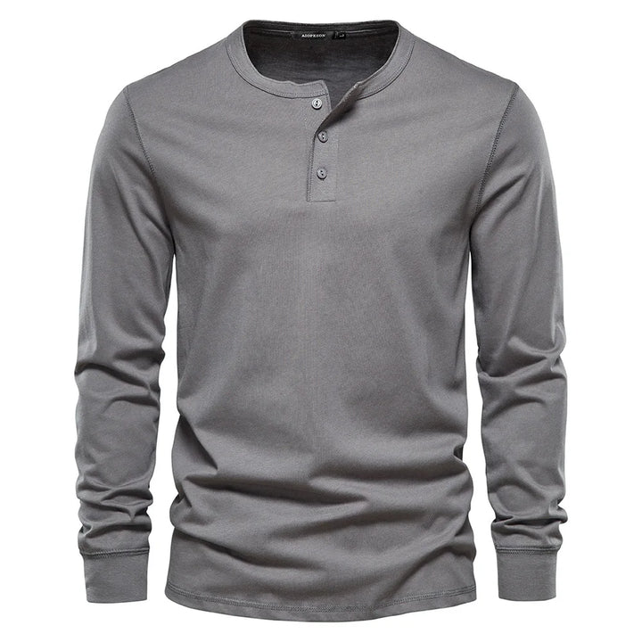 Comfortabel heren T-shirt met lange mouwen van Hoymans. Perfecte basic voor elk seizoen.