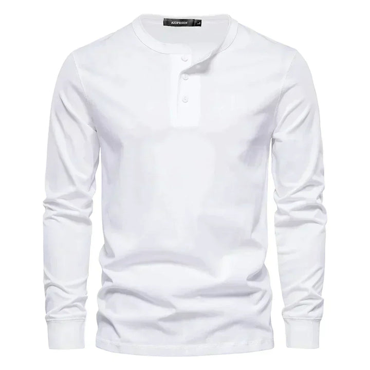 Casual heren T-shirt met lange mouwen. Ademend materiaal, ideaal voor zomerse dagen.