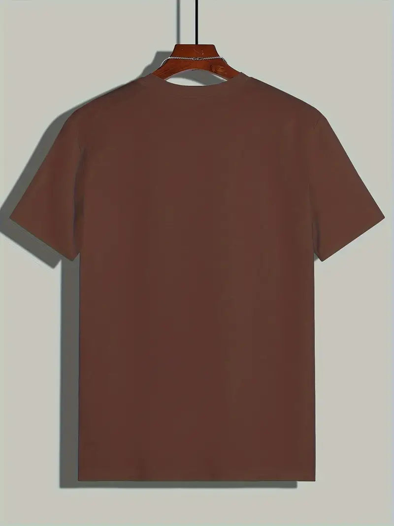 Beige Nico heren T-shirt, natuurlijk katoen, comfortabele pasvorm, veelzijdige herenmode.