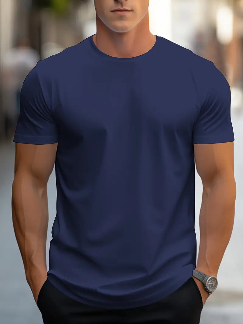 Close-up van de stiksels en zachte textuur van het veelzijdige Nico heren T-shirt.