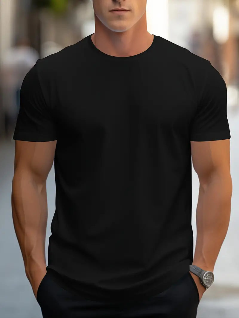 Grijs Nico heren T-shirt, basic effen katoen, perfecte basis voor gelaagde herenkleding.