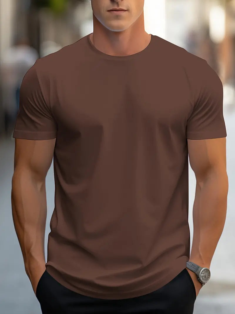 Comfortabel Nico heren T-shirt in lichtblauw, zacht katoen, ideaal voor thuis of onderweg.