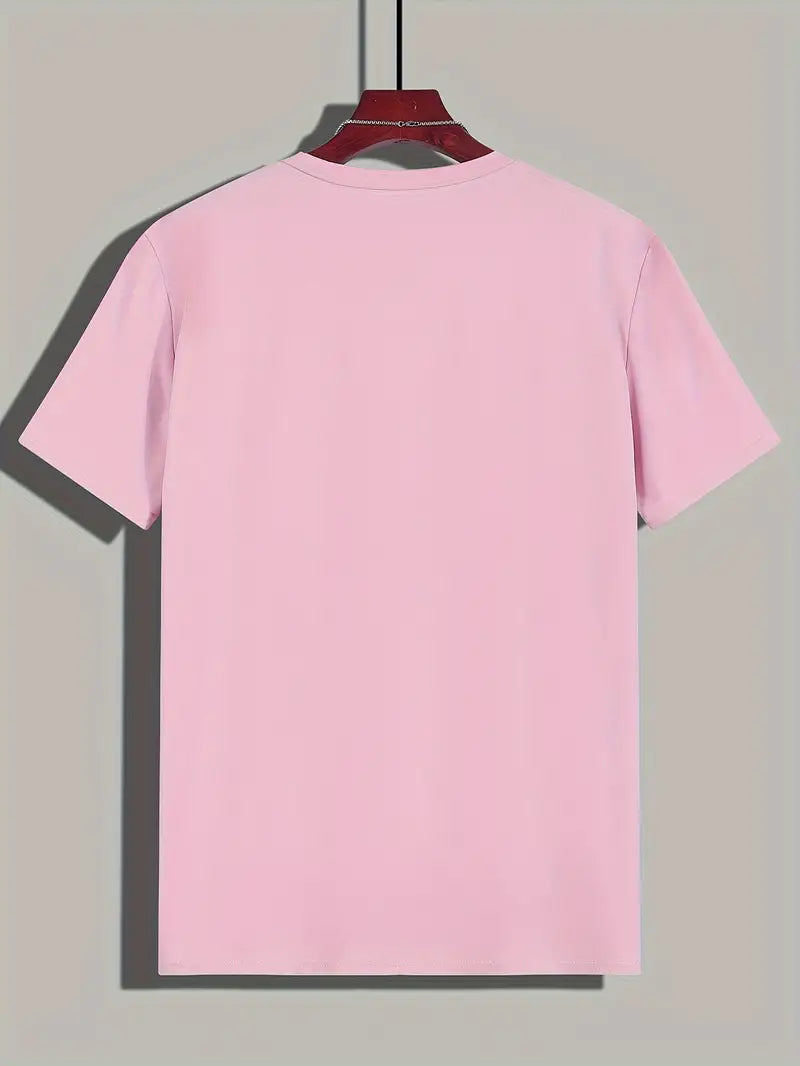 Close-up van de zachte katoenstof van het effen Nico heren T-shirt met ronde hals.