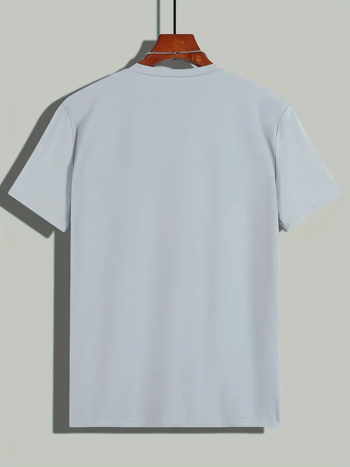 Groen effen Nico heren T-shirt, van duurzaam katoen, een veelzijdige basis voor elke garderobe.