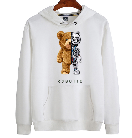 Winterse teddy hoodie voor heren met exclusief design. Warme en modieuze mannenkleding voor buiten.