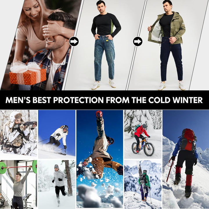Essentiële thermokleding heren, perfect als eerste laag onder je winterjas.
