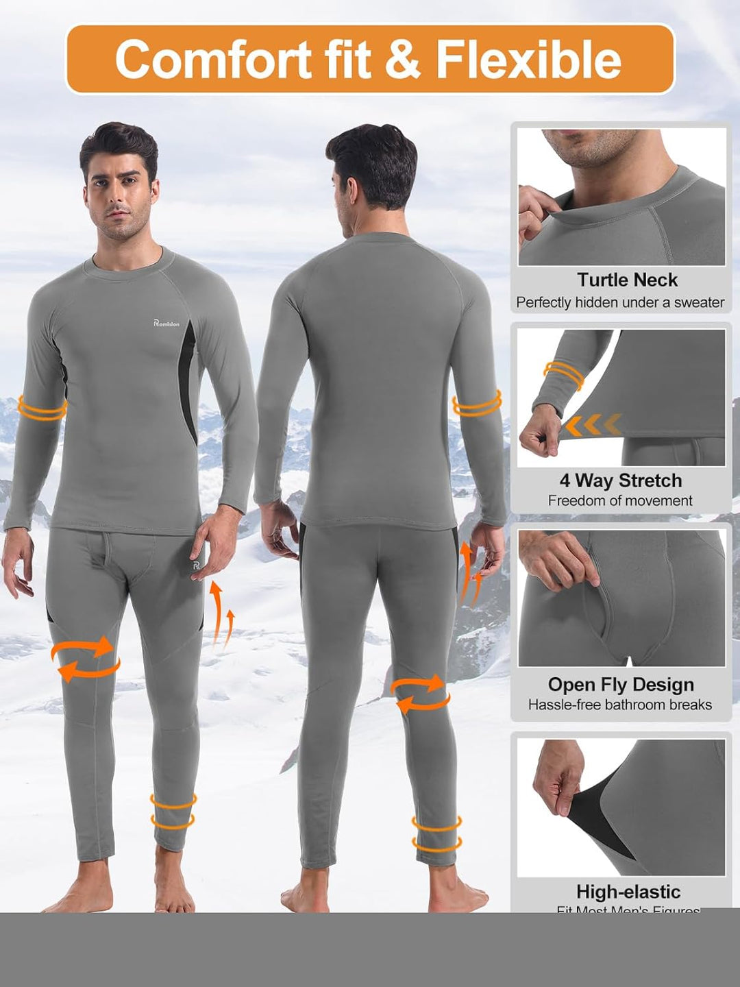 Thomas heren winterkleding, een warme en zachte thermische ondergoed set.
