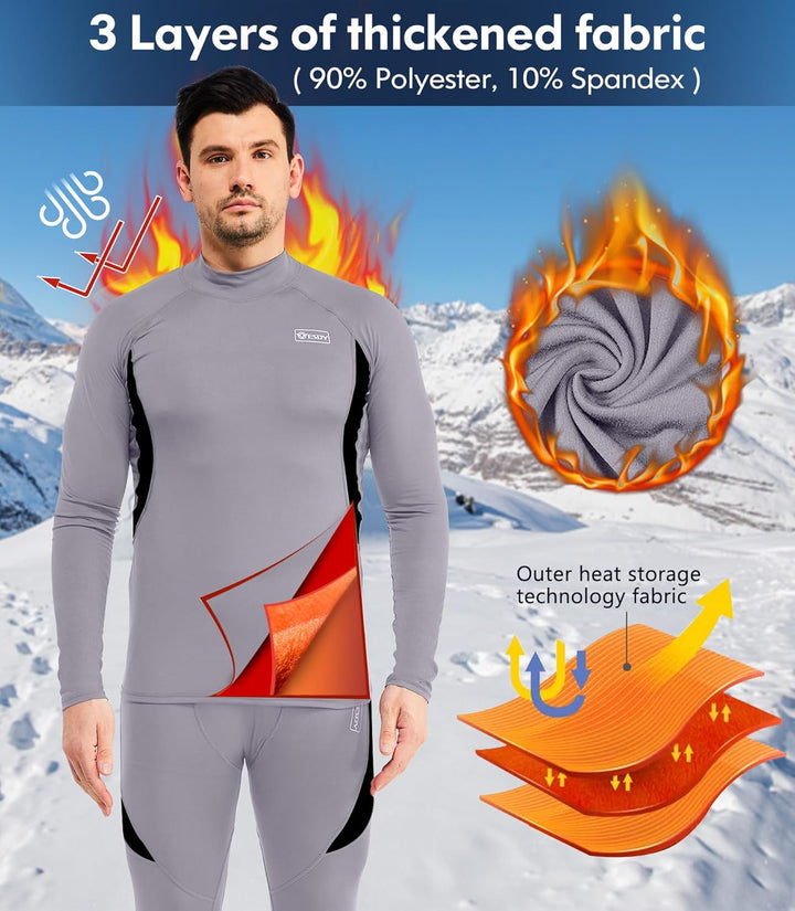 Thomas heren thermische onderkleding, perfect voor outdoor sportactiviteiten in de winter.