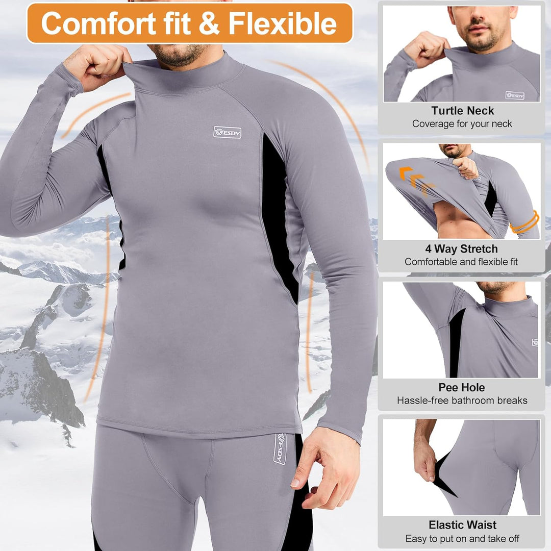 Warme thermische basislaag voor heren, essentieel voor comfort tijdens koude omstandigheden.