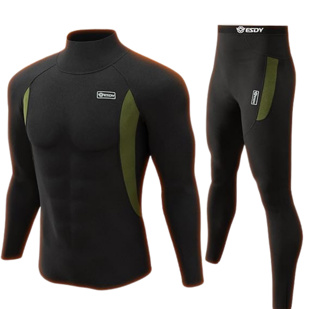 Warme heren thermische basislaag, ideaal voor lagenkleding in de winter.