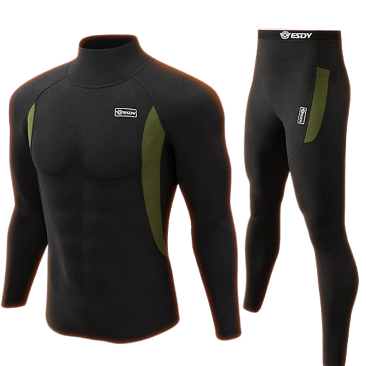 Warme heren thermische basislaag, ideaal voor lagenkleding in de winter.