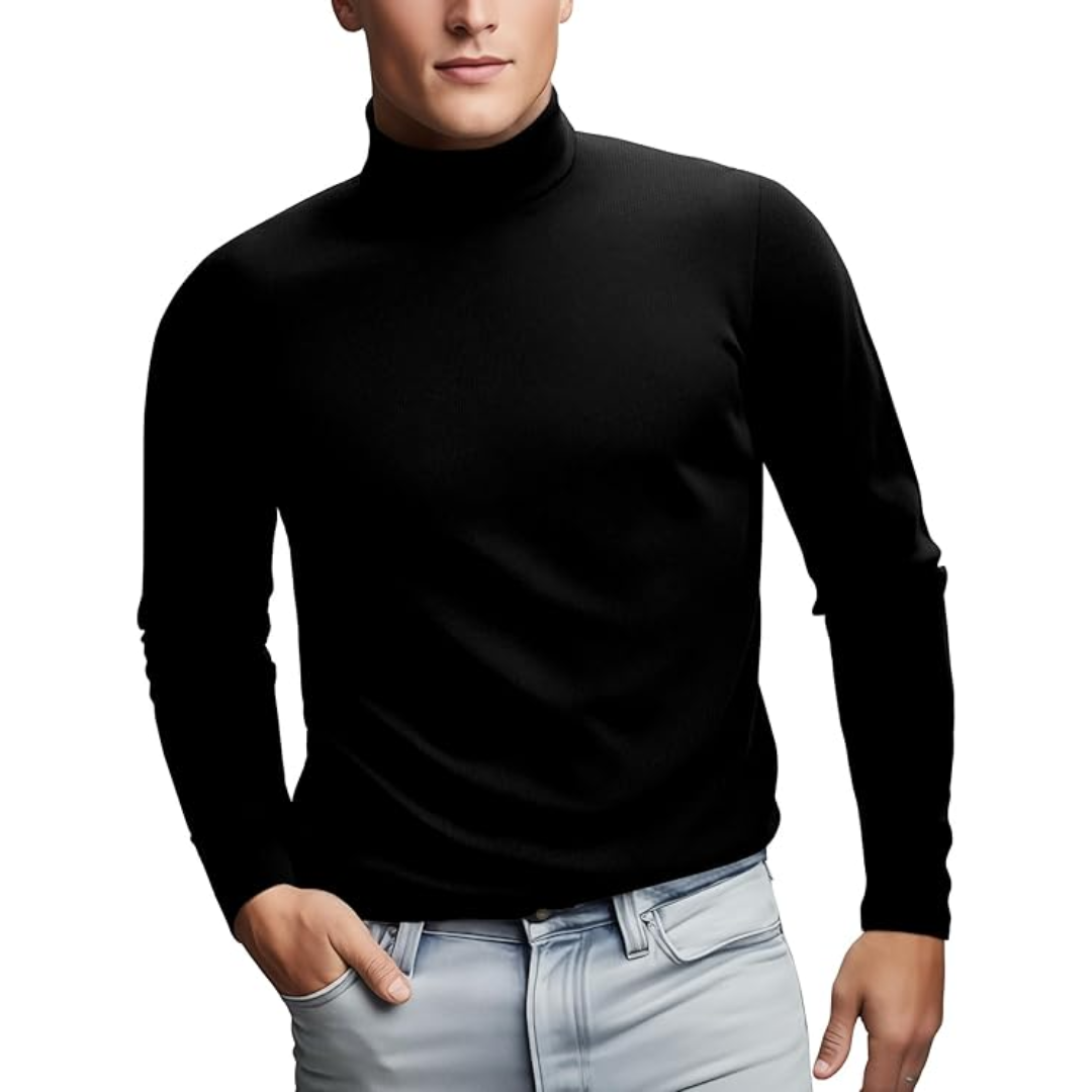 Comfortabele thermokleding heren coltrui, perfecte baselayer voor winter. Flexibel en ademend.