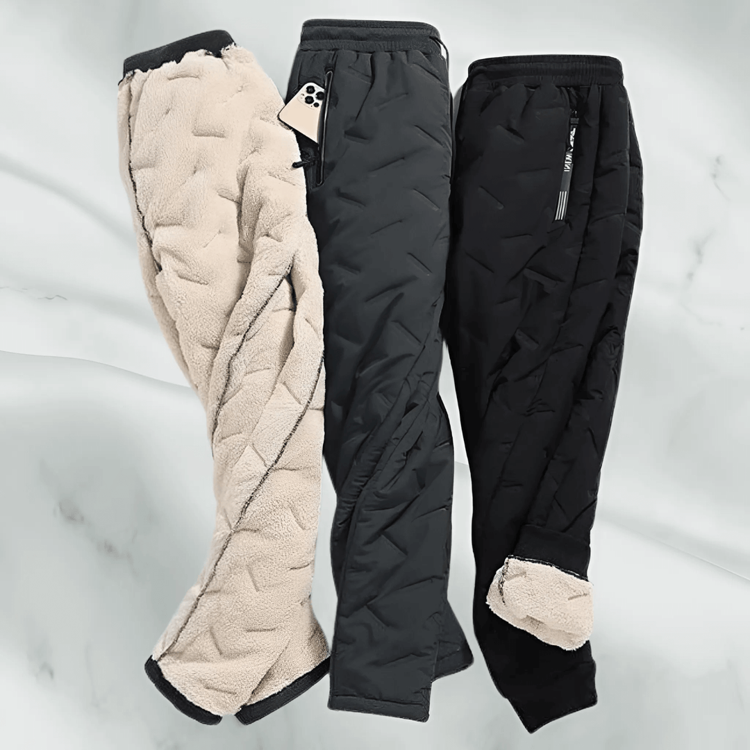 Praktische heren waterdichte thermobroek, winddicht en ademend, voor wandelen, fietsen of werk buiten.