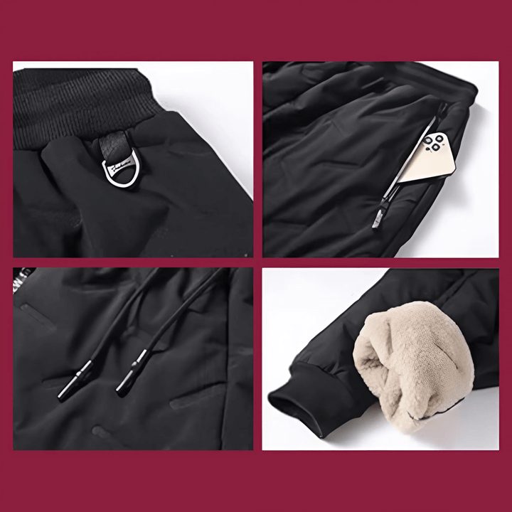 Stijlvolle heren fietsbroek thermisch, waterdicht en winddicht, met zachte voering voor comfort.