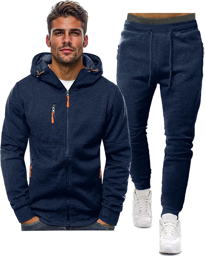 Heren trainingspak set: comfortabele pullover en broek, ideaal voor sport & vrije tijd.