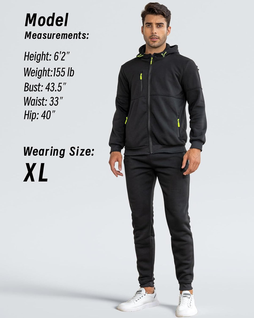 Casual heren joggingpak: zachte pullover en comfortabele broek voor een ontspannen look.