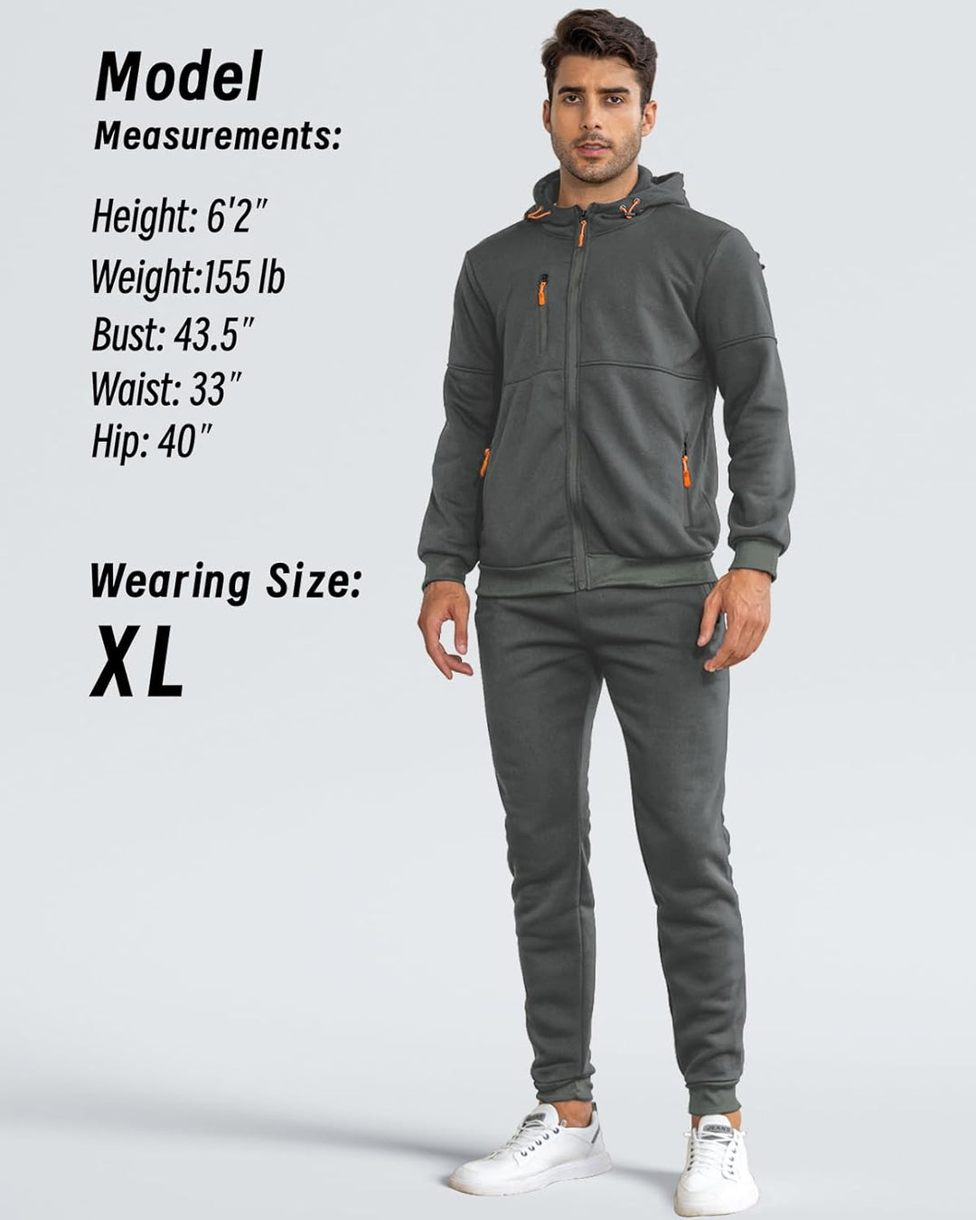 Veelzijdig heren activewear pak: pullover en broek set voor diverse activiteiten.