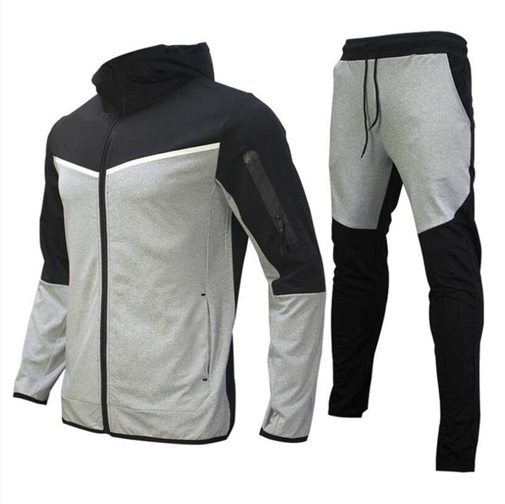 Close-up van de winddichte, waterbestendige stof van het Taavi heren trainingspak. Ideaal voor sport.