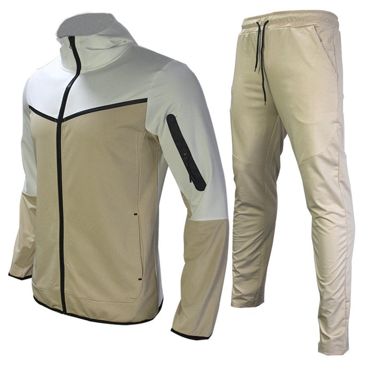 Achterkant van het Taavi heren joggingpak, met capuchon; perfecte sport- en vrijetijdskleding.