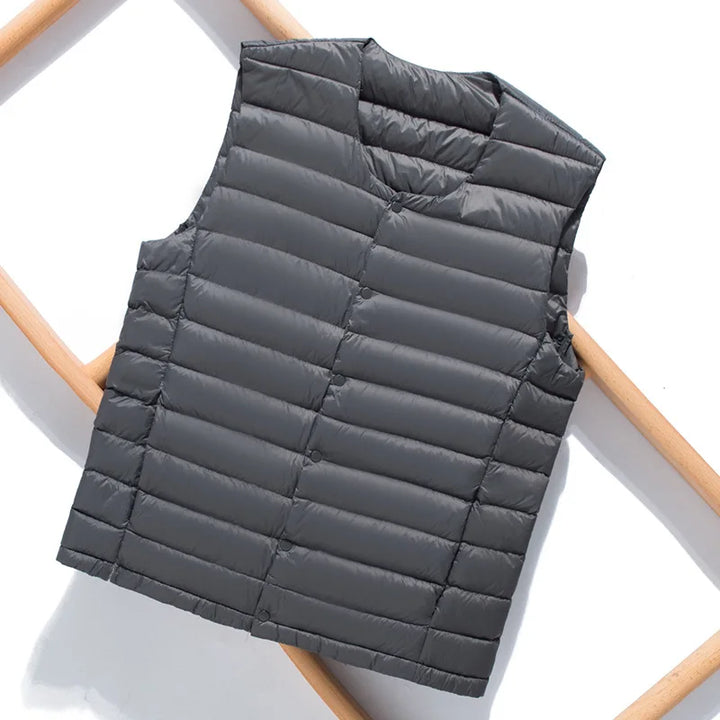 Laurent ultralichte donsbodywarmer, duurzame heren gilet voor wandelen, kamperen en reizen.