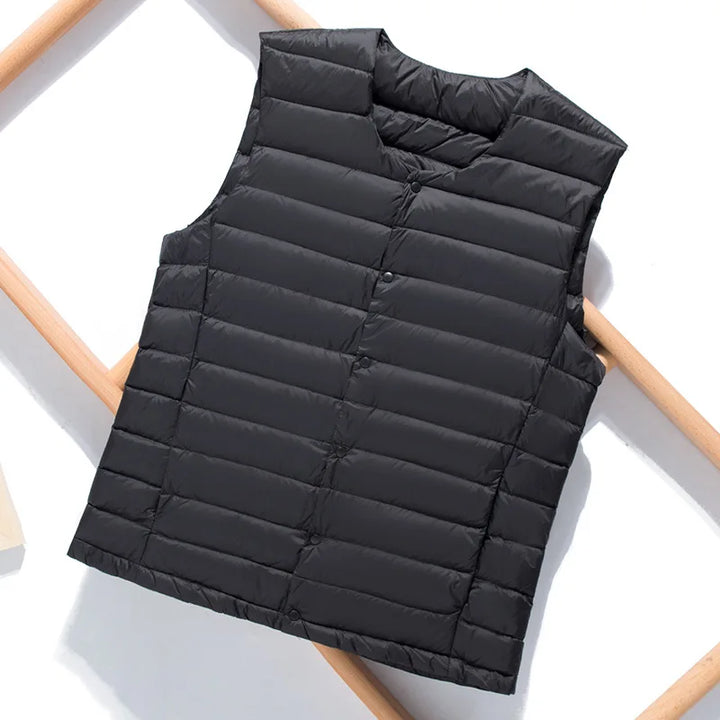 Ademende en ultralichte donsbodywarmer Laurent voor heren, perfect voor actieve outdoor momenten.