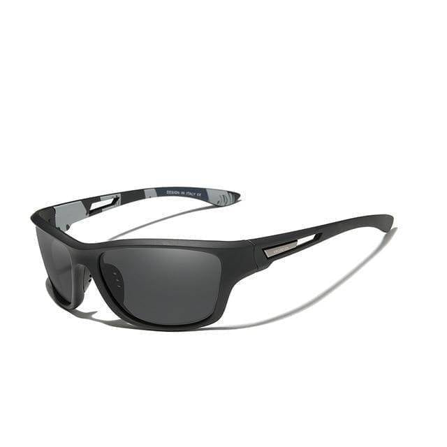Gepolariseerde sport zonnebril voor heren, ultralicht design biedt comfort en optimale UV-bescherming.