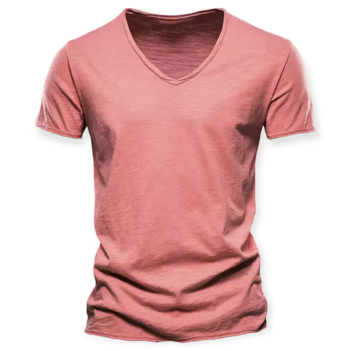 Zacht heren T-shirt met V-hals, een must-have basic voor je herenkleding collectie.