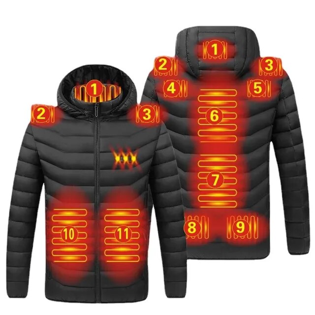 Lichtgewicht verwarmde jas voor heren, met efficiënte USB thermostaat voor elk avontuur.