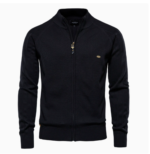 Heren argyle vest met ritssluiting, slimme casual kleding van hoge kwaliteit voor een stijlvolle, comfortabele outfit.