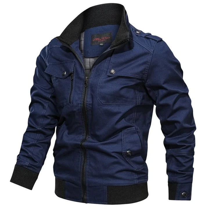 Casual heren zomerjas Vince, lichtgewicht, met motorlook en kraag. Perfect voor elke stijlvolle outfit.
