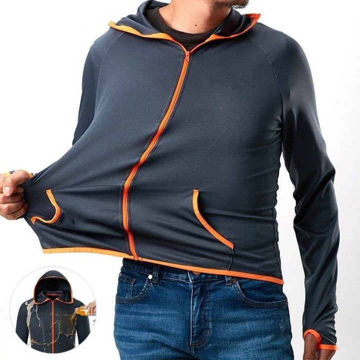 Heren waterafstotende winddichte outdoorjas Tobias, perfect voor wandelen en actieve buitenactiviteiten.
