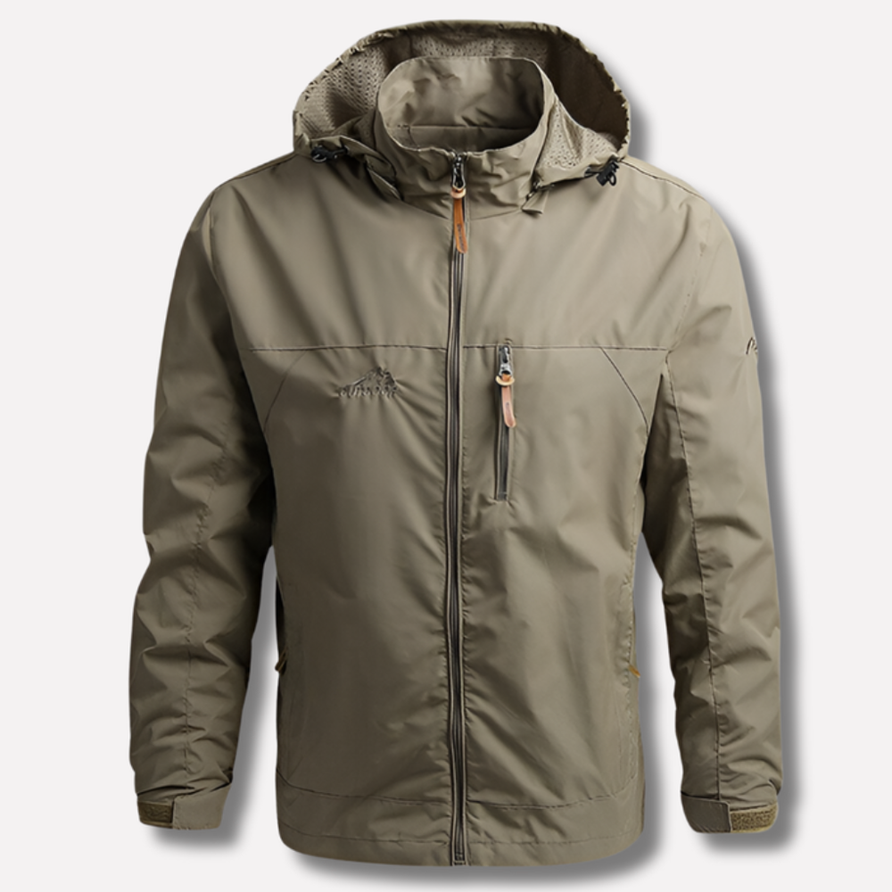 Functionele heren outdoorjas, water- en winddicht, ademend; perfecte wandeljas voor alle weersomstandigheden.