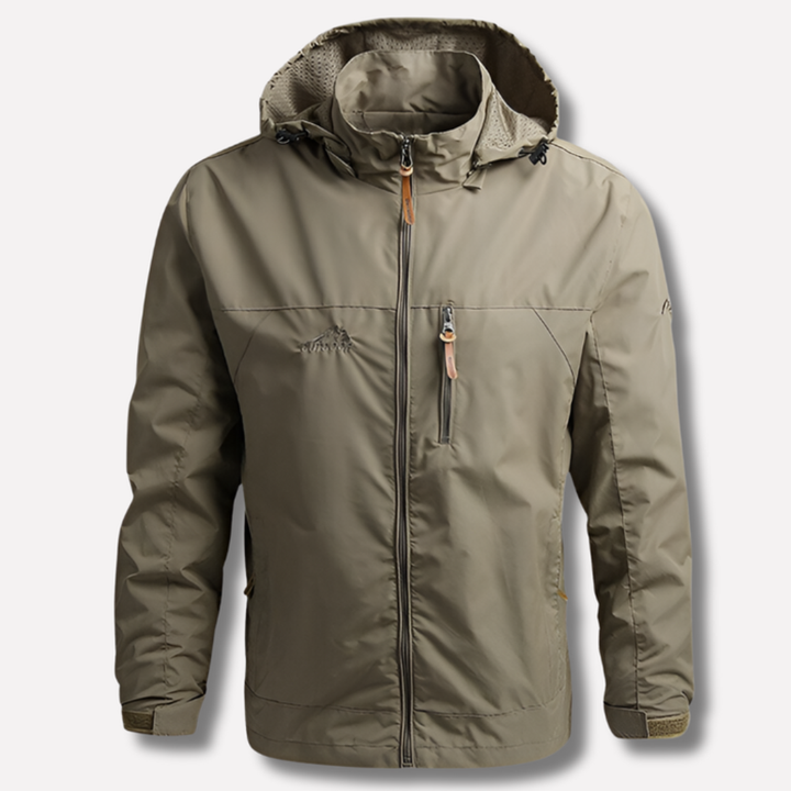 Functionele heren outdoorjas, water- en winddicht, ademend; perfecte wandeljas voor alle weersomstandigheden.