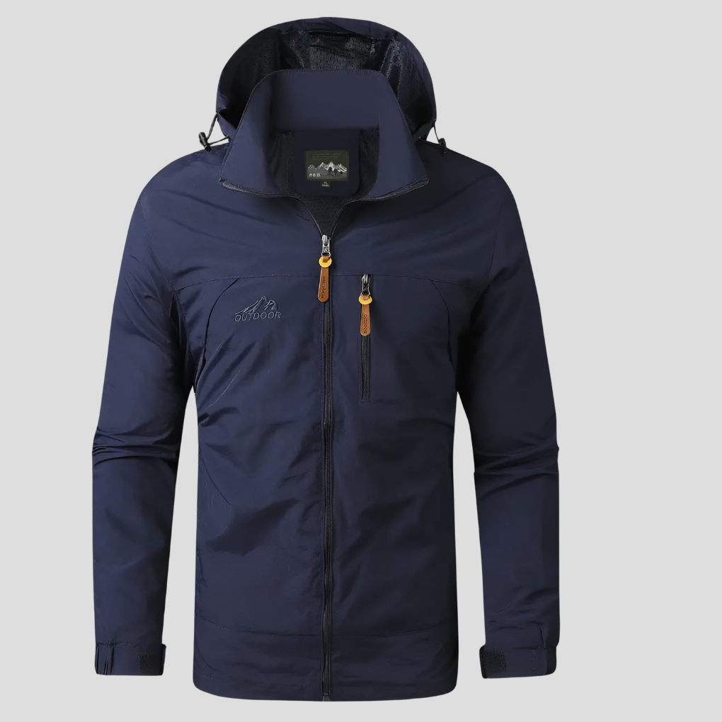 Vierseizoenen heren outdoorjas: waterdicht, winddicht, ademend. Een veelzijdige functionele jas voor elk avontuur.
