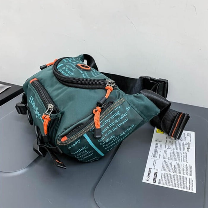 Functionele heren schoudertas, veelzijdig als slingtas voor dagelijks & outdoor.