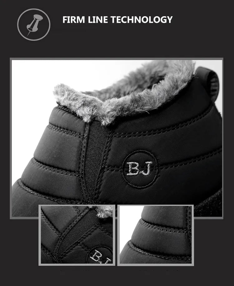 Trendy waterdichte heren instapschoenen, warm en praktisch voor de winter, casual stijl.