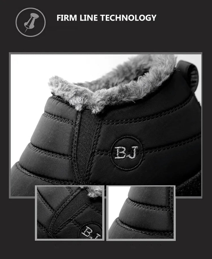 Trendy waterdichte heren instapschoenen, warm en praktisch voor de winter, casual stijl.