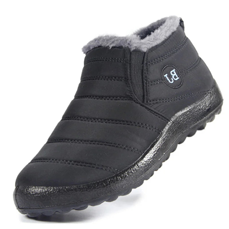 Casual heren instappers, waterdicht en warm voor outdoor winter comfort, droge voeten.