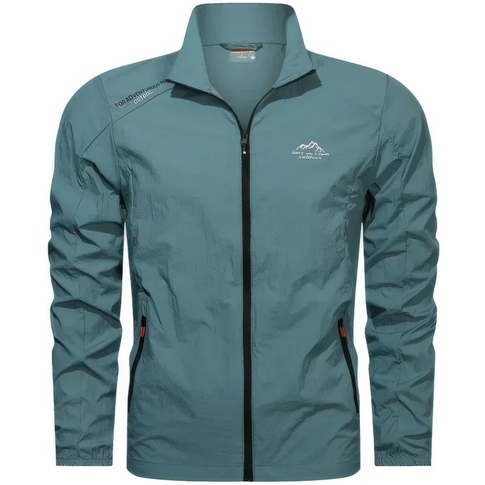 Heren winddichte zomerjas met rits, lichtgewicht en casual. Ideaal als windjack.