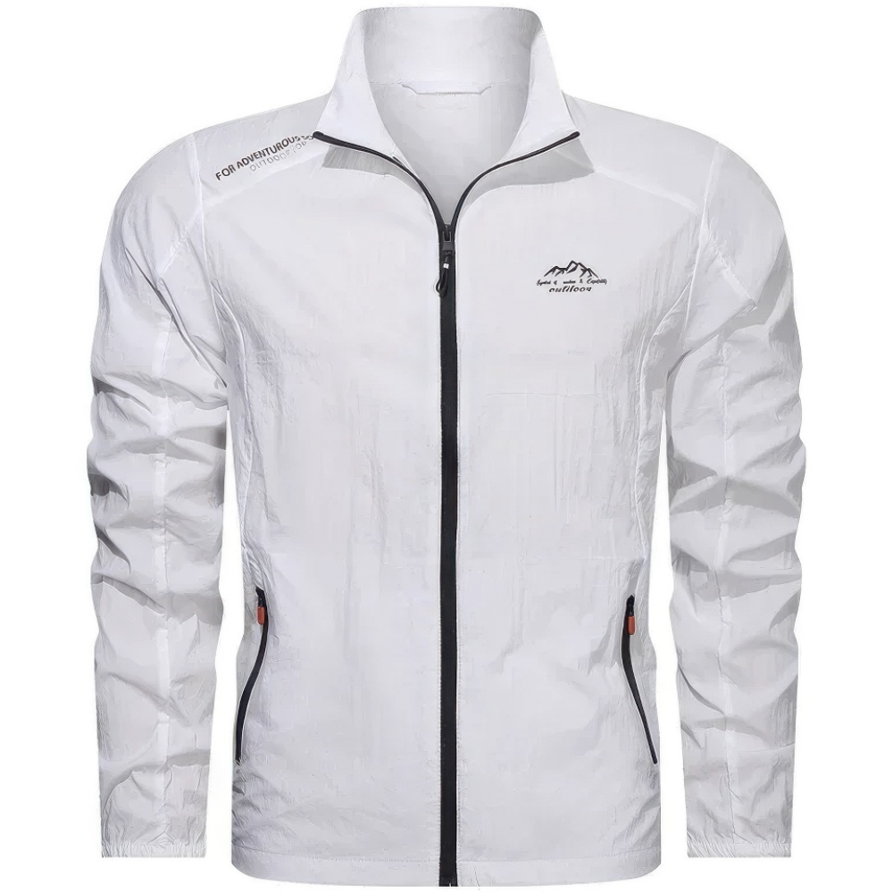 Casual heren windjack met rits, lichtgewicht en winddicht. De ideale zomerjas voor heren.