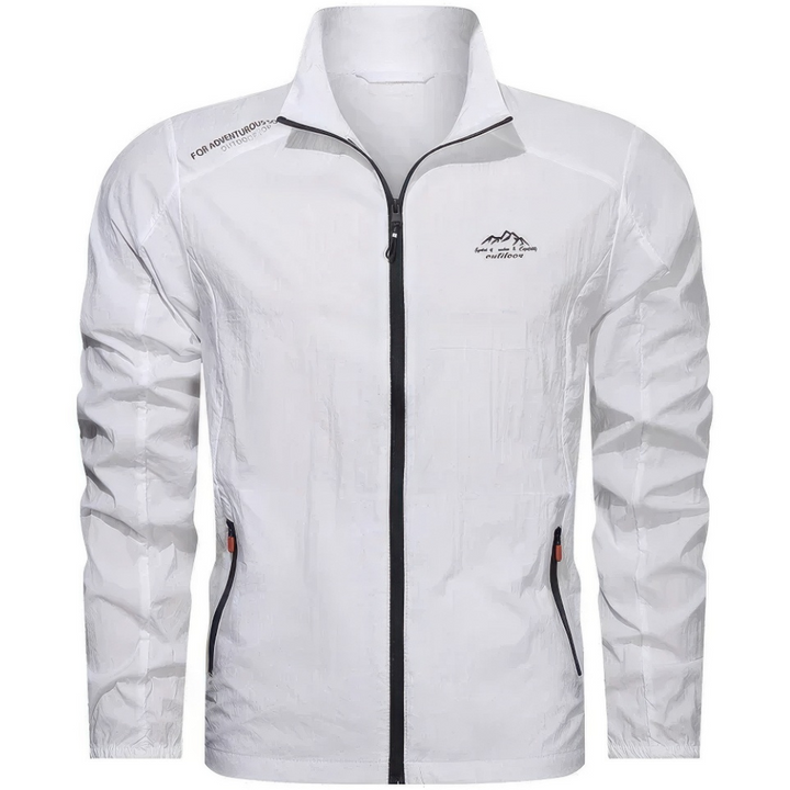 Casual heren windjack met rits, lichtgewicht en winddicht. De ideale zomerjas voor heren.