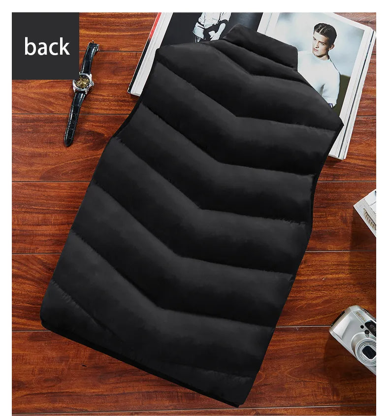 Stijlvolle heren bodywarmer, gewatteerd en extra warm, perfect over een trui.