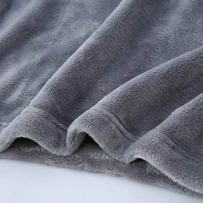 Heren comfort pyjama, effen kleur, zachte winter nachtmode met lange mouwen.