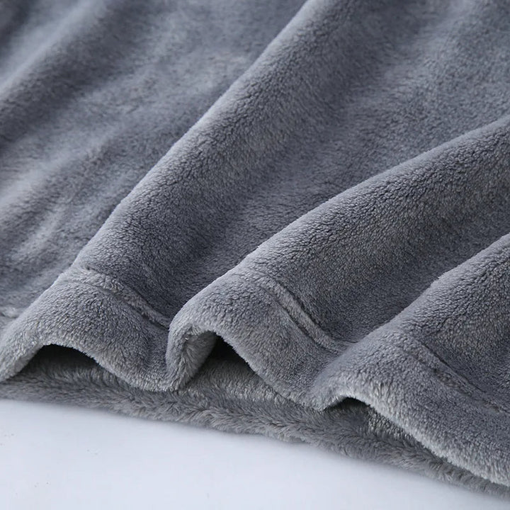 Heren comfort pyjama, effen kleur, zachte winter nachtmode met lange mouwen.