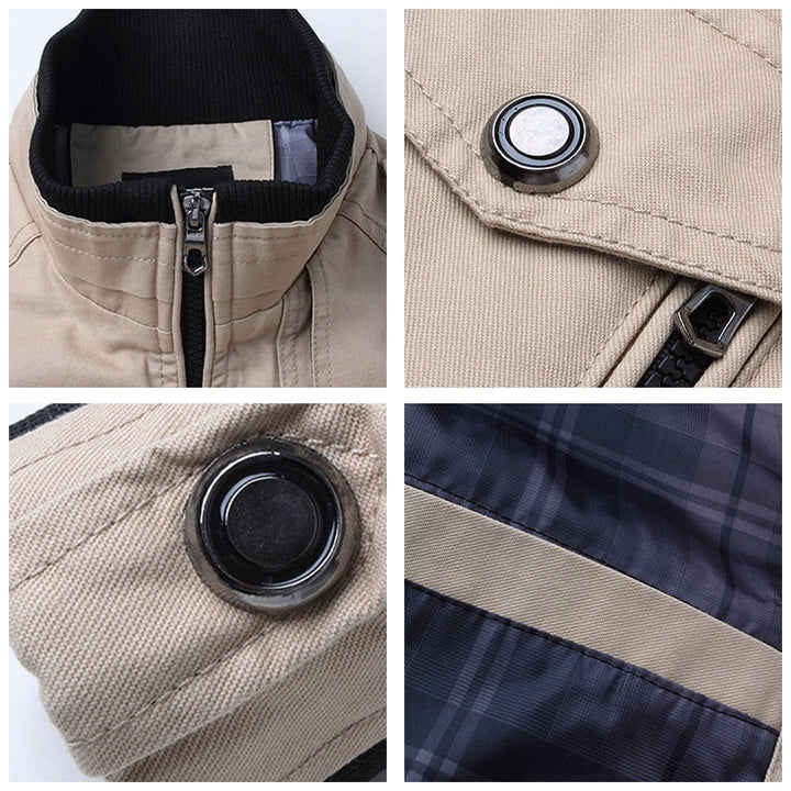 Slim fit armyjack voor heren. Casual, multifunctionele winterjas, perfect voor de modebewuste man.