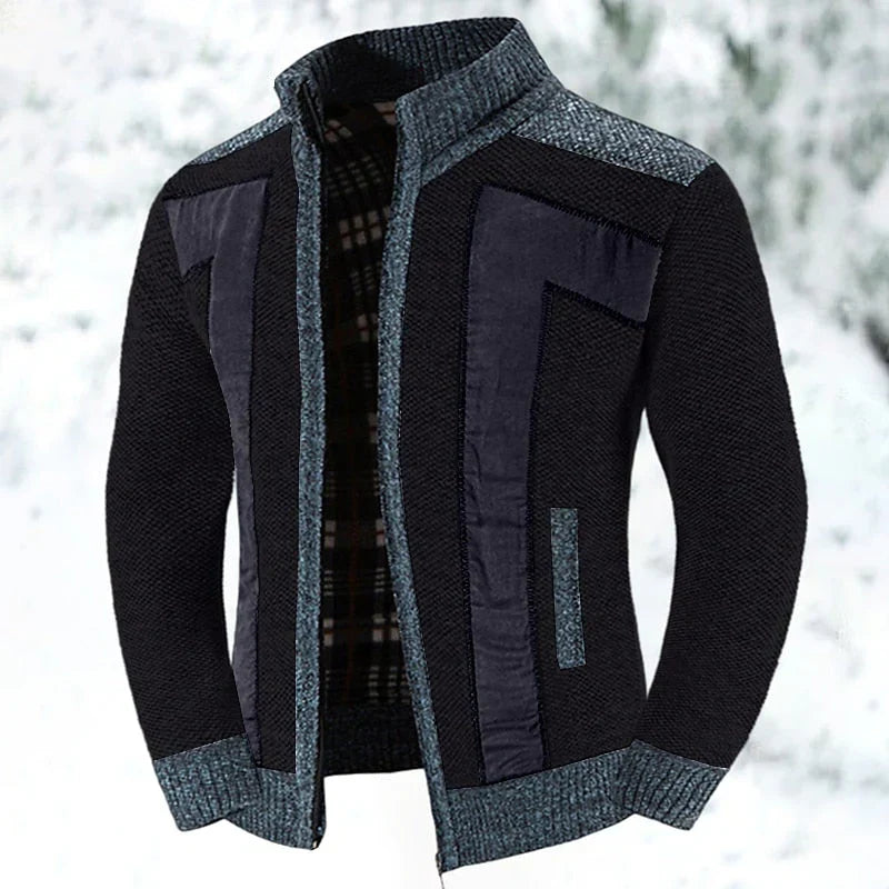 Heren wollen vest Leon met ritssluiting; warm en comfortabel voor een stijlvolle casual look.